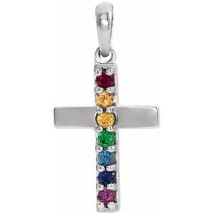 Accented Cross Necklace or Pendant