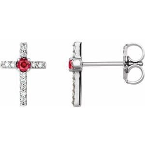 Accented Cross Earrings