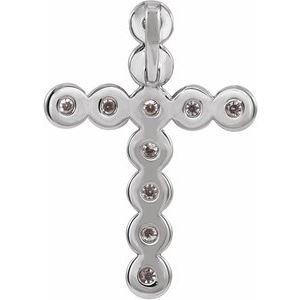 Bezel-Set Cross Necklace or Pendant - Image 3