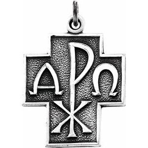 Alpha Omega Cross Pendant