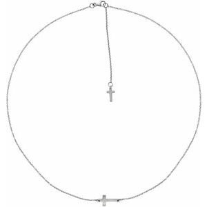 Sideways Cross Necklace