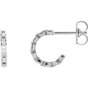 Chain Link Hoop Earrings