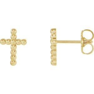 Beaded Cross Earrings