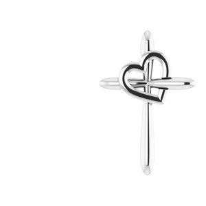 Cross with Heart Pendant