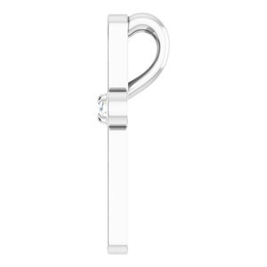 Sculptural Solitaire Cross Pendant - Image 3