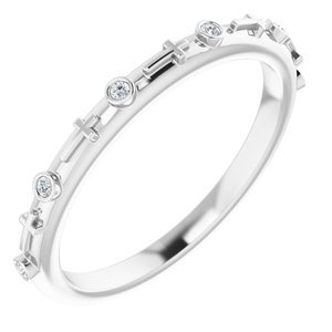 Bezel-Set Cross Ring