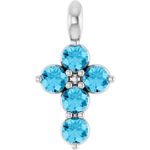Accented Cross Necklace or Pendant