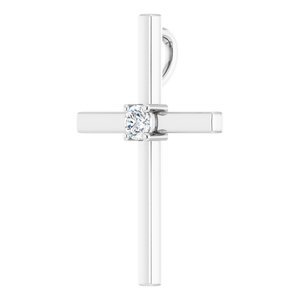 Solitaire Cross Pendant - Image 2