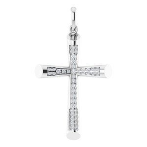 Micro Pavé-Style Cross Pendant