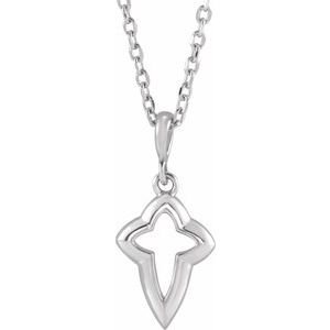 Petite Open Cross Necklace or Pendant