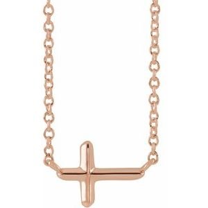 Sideways Cross Necklace or Center