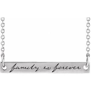 Family is Forever Bar Necklace