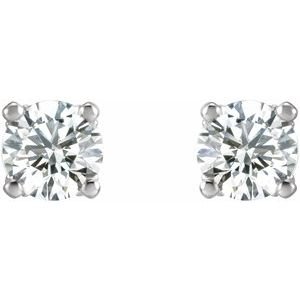 Round 4-Prong Stud Earrings - Image 2