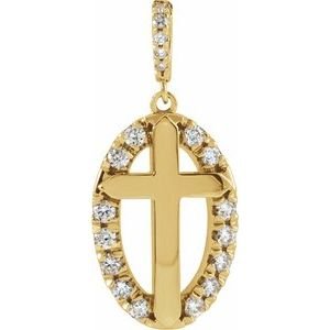 Halo-Style Cross Necklace or Pendant