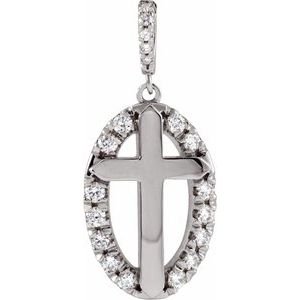 Halo-Style Cross Necklace or Pendant - Image 3