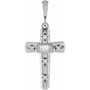 Accented Cross Necklace or Pendant
