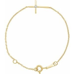 Youth Sideways Cross Bracelet