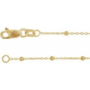 .85 mm Cable Chain with Faceted Beads