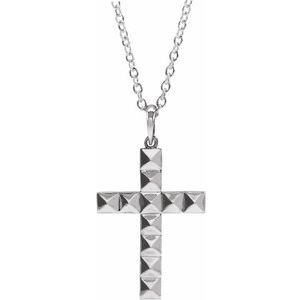 Pyramid Cross Necklace or Pendant