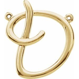 Script Initial Necklace or Center