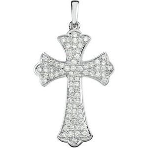Micro Pavé-Style Cross Pendant