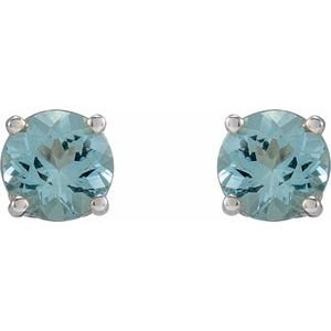 Round 4-Prong Stud Earrings - Image 2