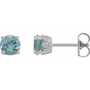 Round 4-Prong Stud Earrings