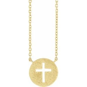 Pierced Cross Disc Necklace or Center - Image 3