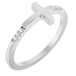 Stackable Sideways Cross Ring