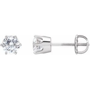 Round 6-Prong Stud Earrings - Image 3