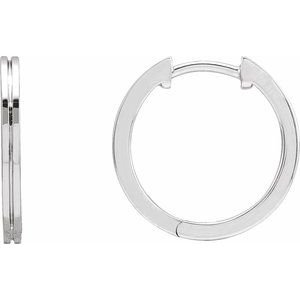 Grooved Huggie Hoop Earrings