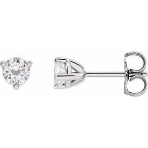 Round 3-Prong Stuller Moissanite™ Stud Earrings