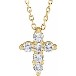 Lab-Grown Diamond Cross Necklace