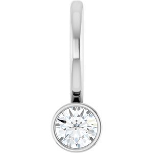 Bezel-Set Solitaire Charm/Pendant