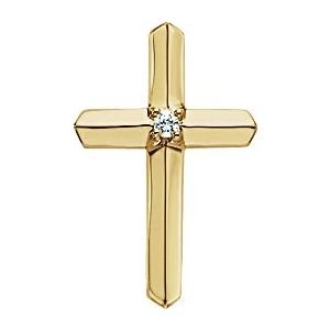 Solitaire Cross Pendant