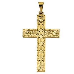 Floral-Inspired Cross Pendant