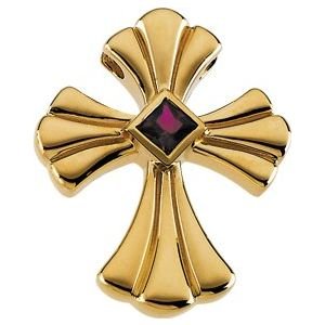 Solitaire Cross Pendant