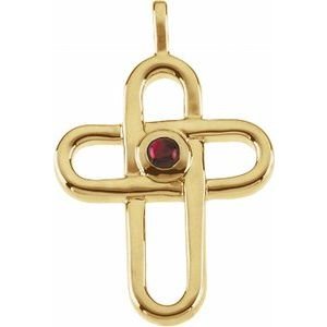 Solitaire Cross Pendant