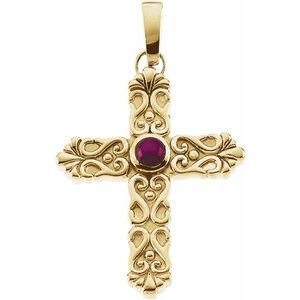 Solitaire Cross Pendant