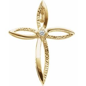 Solitaire Cross Pendant