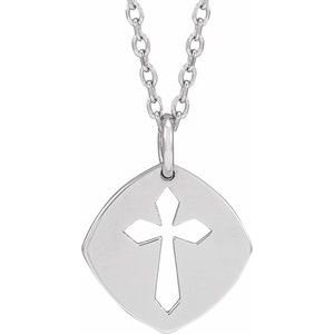 Pierced Cross Necklace or Pendant