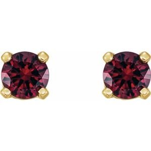 Round 4-Prong Stud Earrings - Image 2