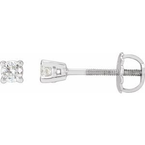Round 4-Prong Stud Earrings