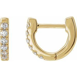 Accented U-Hoop Earrings
