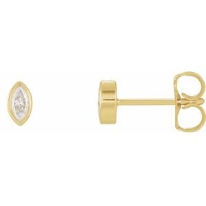 Marquise Bezel-Set Stud Earrings
