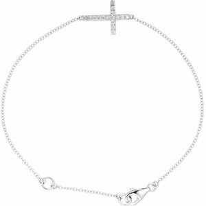 Sideways Cross Bracelet