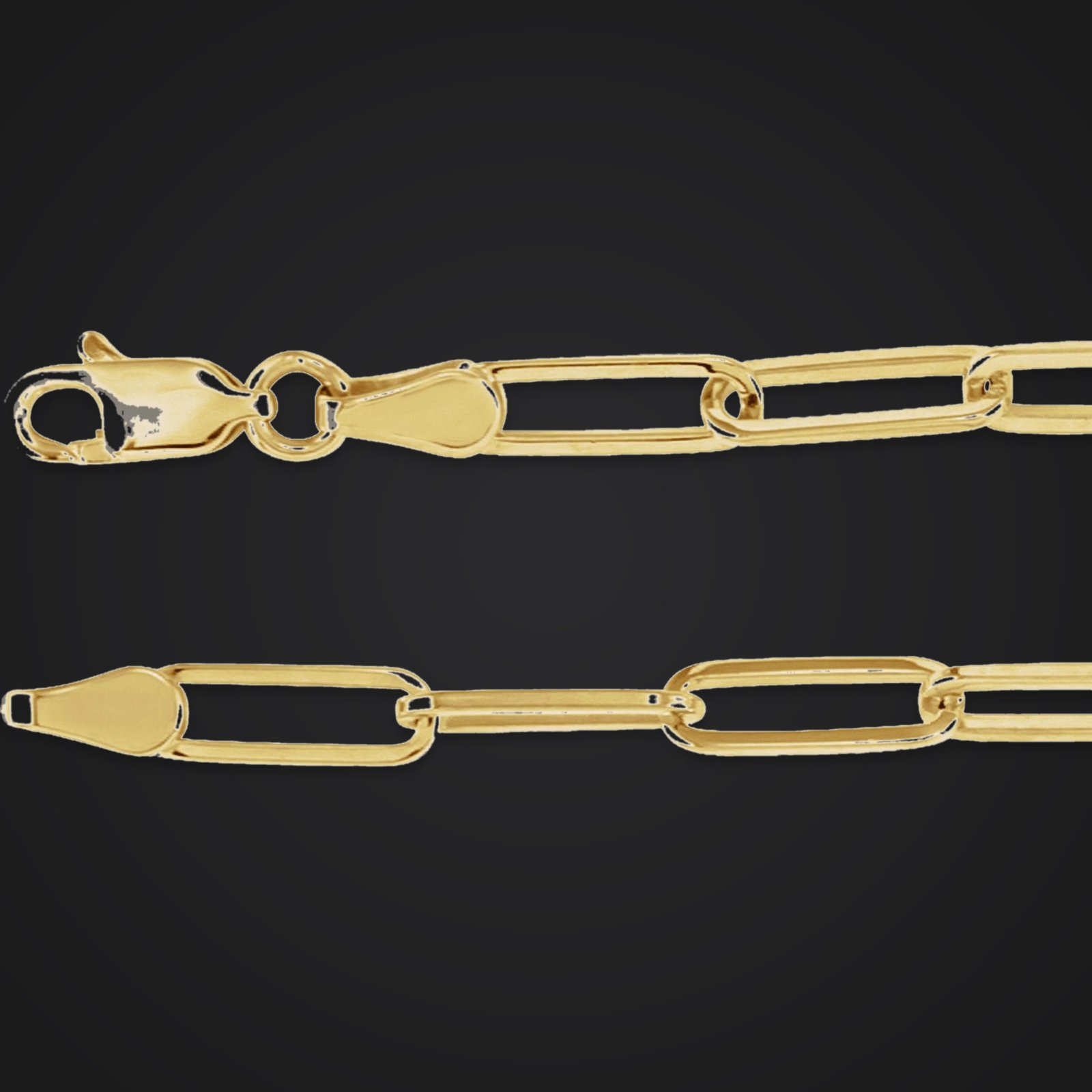 3.85 mm Paperclip-Style Chain