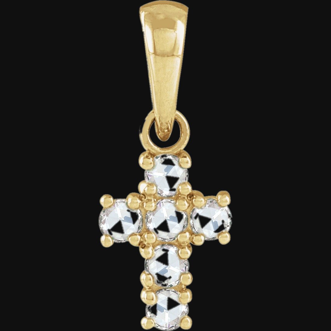 Rose-Cut Cross Necklace or Pendant - Image 3