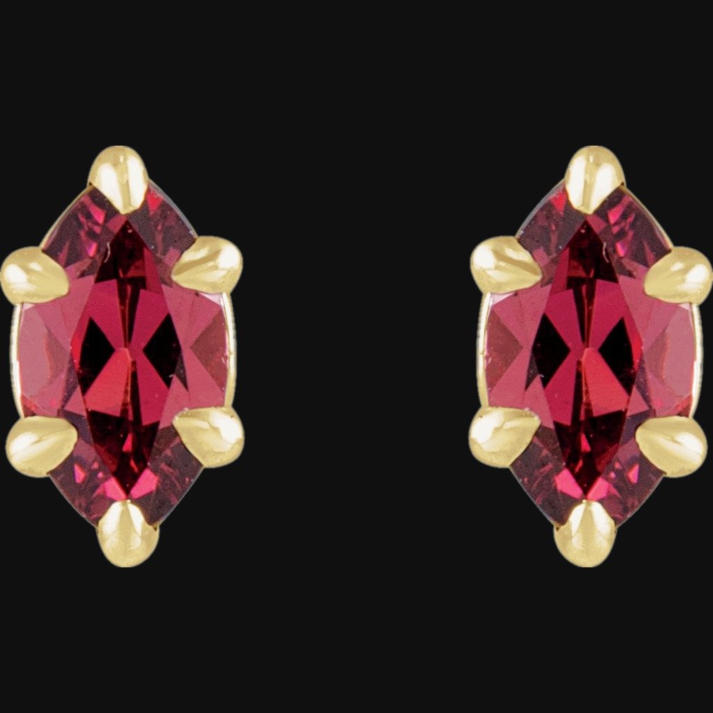 Marquise 6-Prong Claw Stud Earrings - Image 2