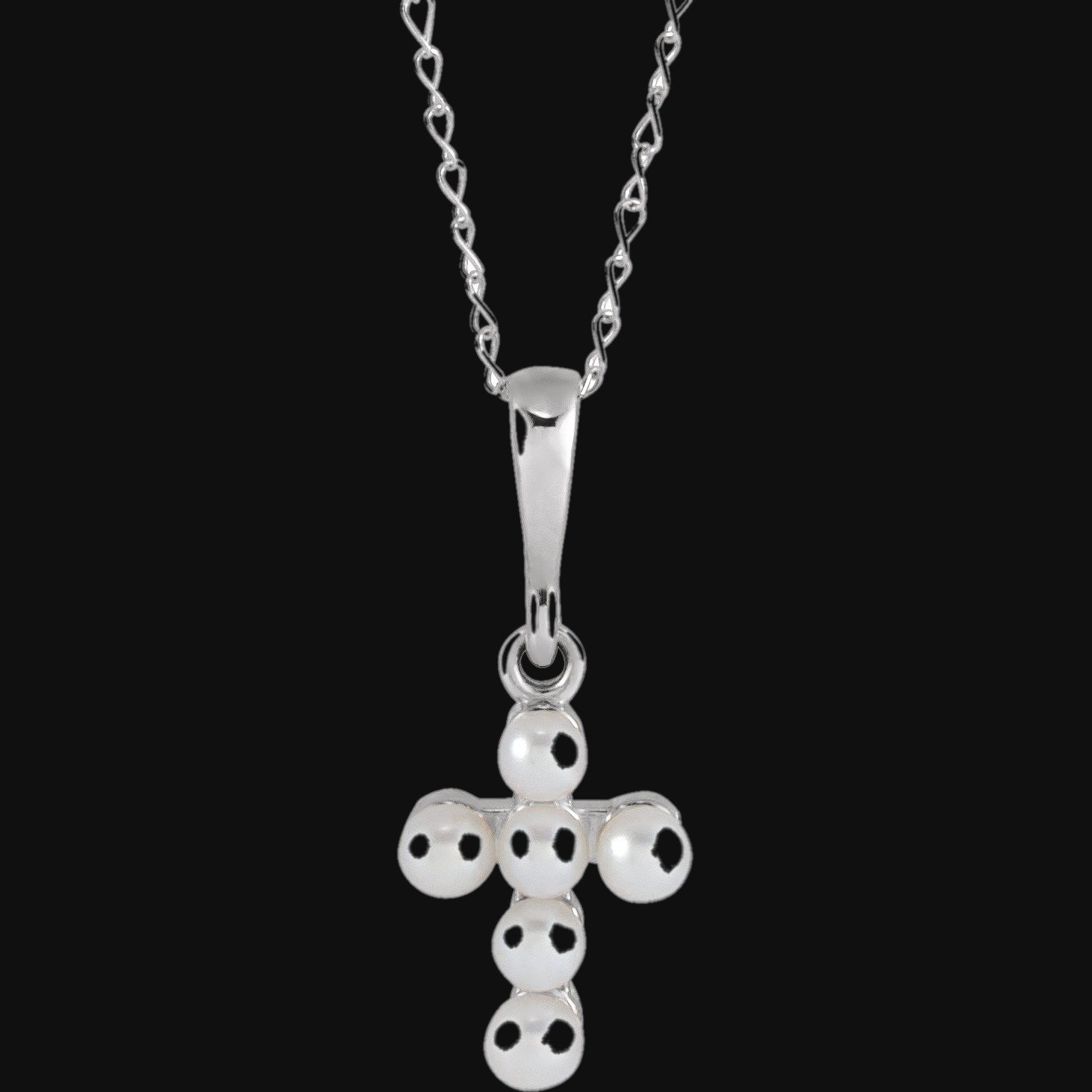 Pearl Youth Cross Necklace or Pendant - Image 3